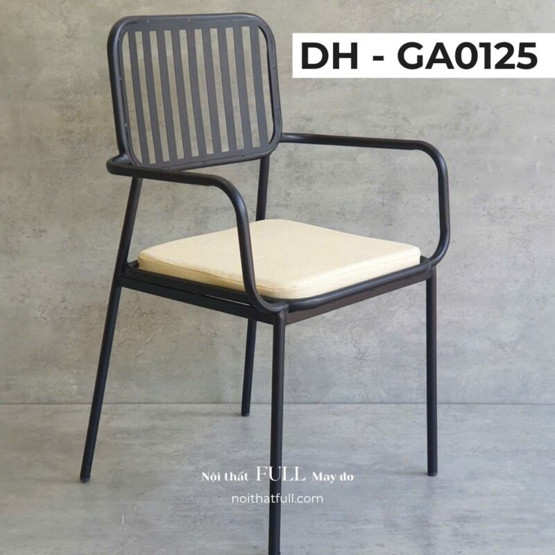 GHẾ ĂN SẮT SƠN TĨNH ĐIỆN NIỆM DA DH - GA0225 | Giải pháp ghế ăn hiện đại, bền đẹp cho mọi không gian
