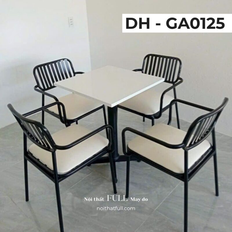 GHẾ ĂN SẮT SƠN TĨNH ĐIỆN NIỆM DA DH - GA0225 | Giải pháp ghế ăn hiện đại, bền đẹp cho mọi không gian
