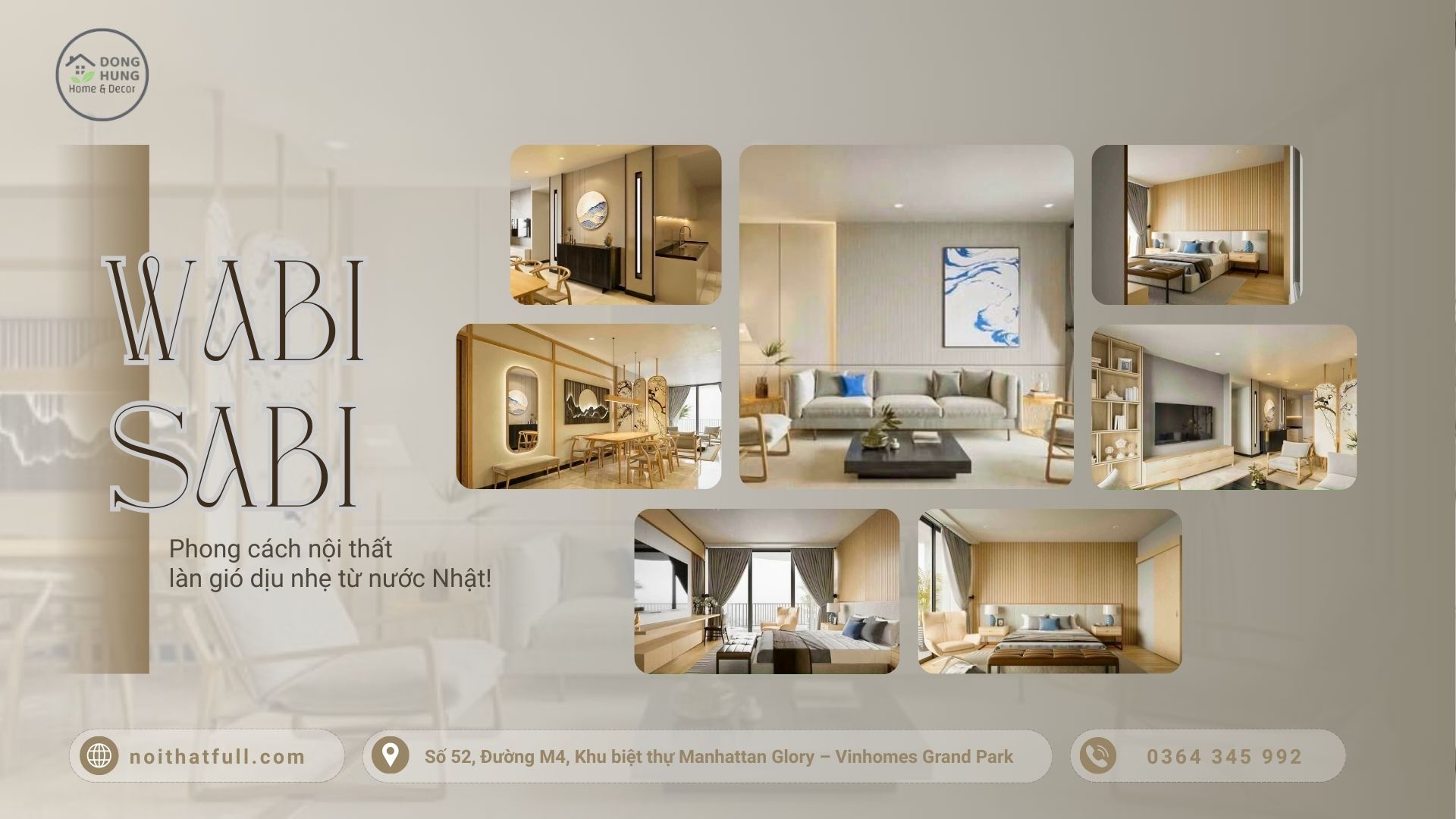 phong cách nội thất wabi sabi