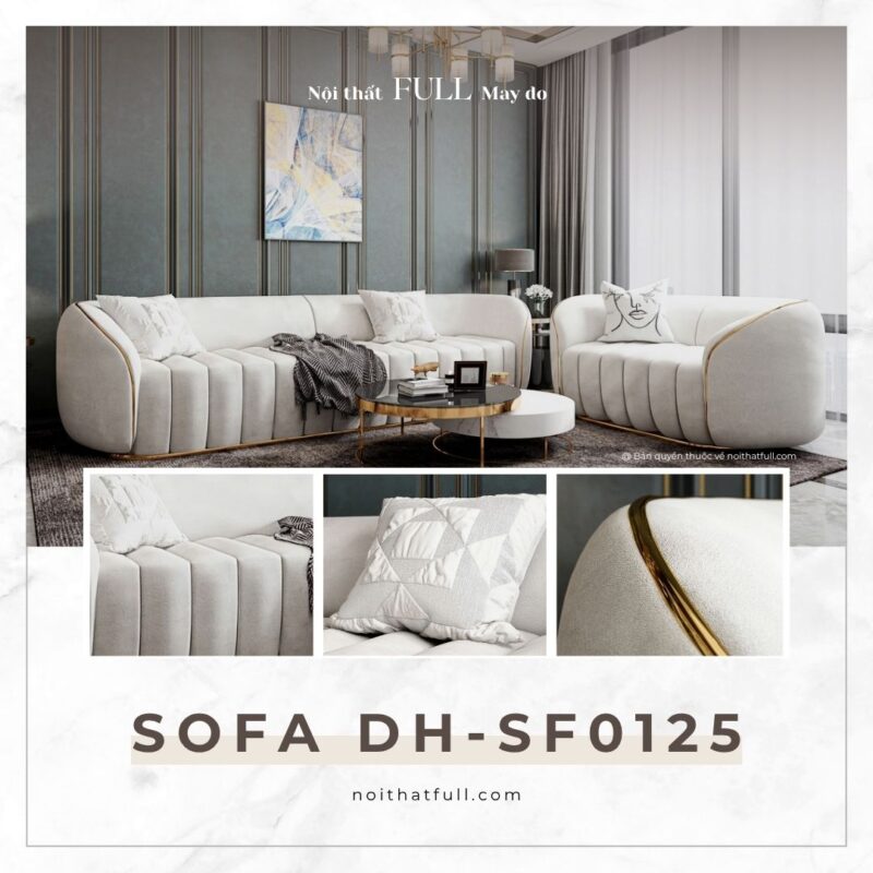 Sofa DH - SF0125 – Ghế Sofa Vải Bố May Đo Theo Yêu Cầu, Thiết Kế Hiện Đại, Giá Tốt