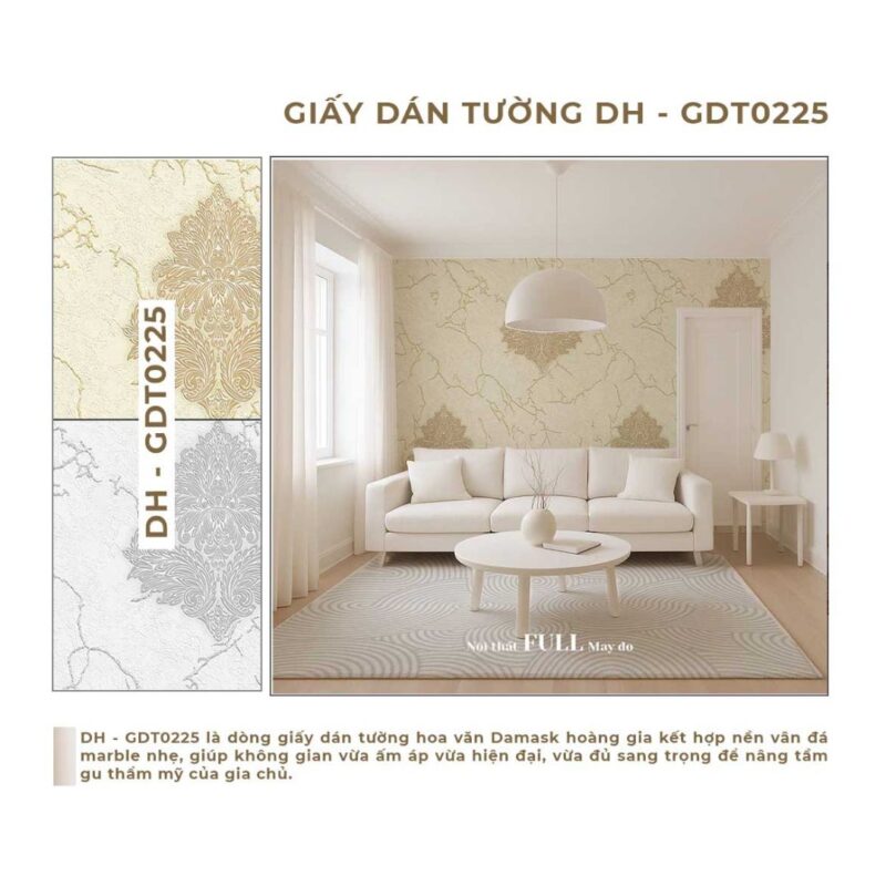 Giấy dán tường Damask DH - GDT0225