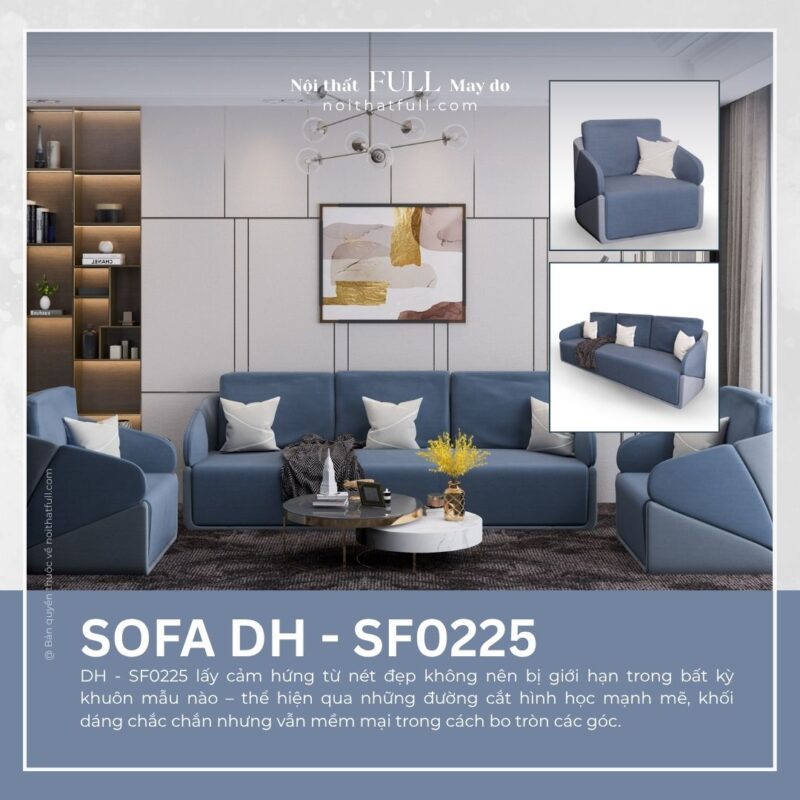 Bộ Sofa DH - SF0225 | Sofa May Đo Cao Cấp – SOFA DÀI 2,2 M, ĐƠN 1,2 M