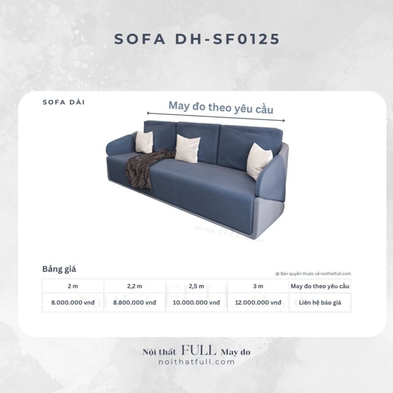 Bộ Sofa DH - SF0225 | Sofa May Đo Cao Cấp – SOFA DÀI 2,2 M, ĐƠN 1,2 M