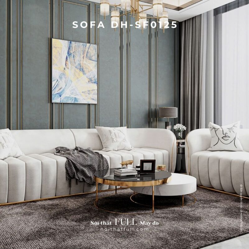 Sofa DH - SF0125 – Ghế Sofa Vải Bố May Đo Theo Yêu Cầu, Thiết Kế Hiện Đại, Giá Tốt