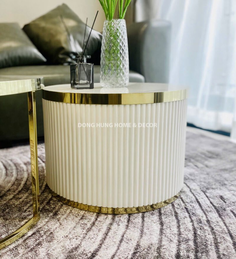 Bàn Trà Đôi Mặt Đá Ceramic DH - BT0325
