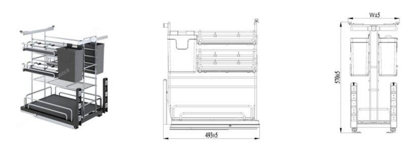 Giá gia vị dao thớt inox 304 cao cấp Eurogold EP35