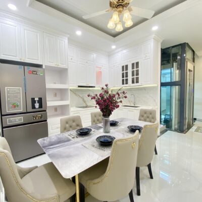 BỘ BÀN ĂN SANG TRỌNG MẶT ĐÁ VI TINH THỂ