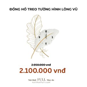 Đồng hồ Treo Tường Hình Lông Vũ YUYFCC