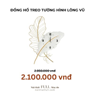 Đồng hồ Treo Tường Hình Lông Vũ YUYFCC
