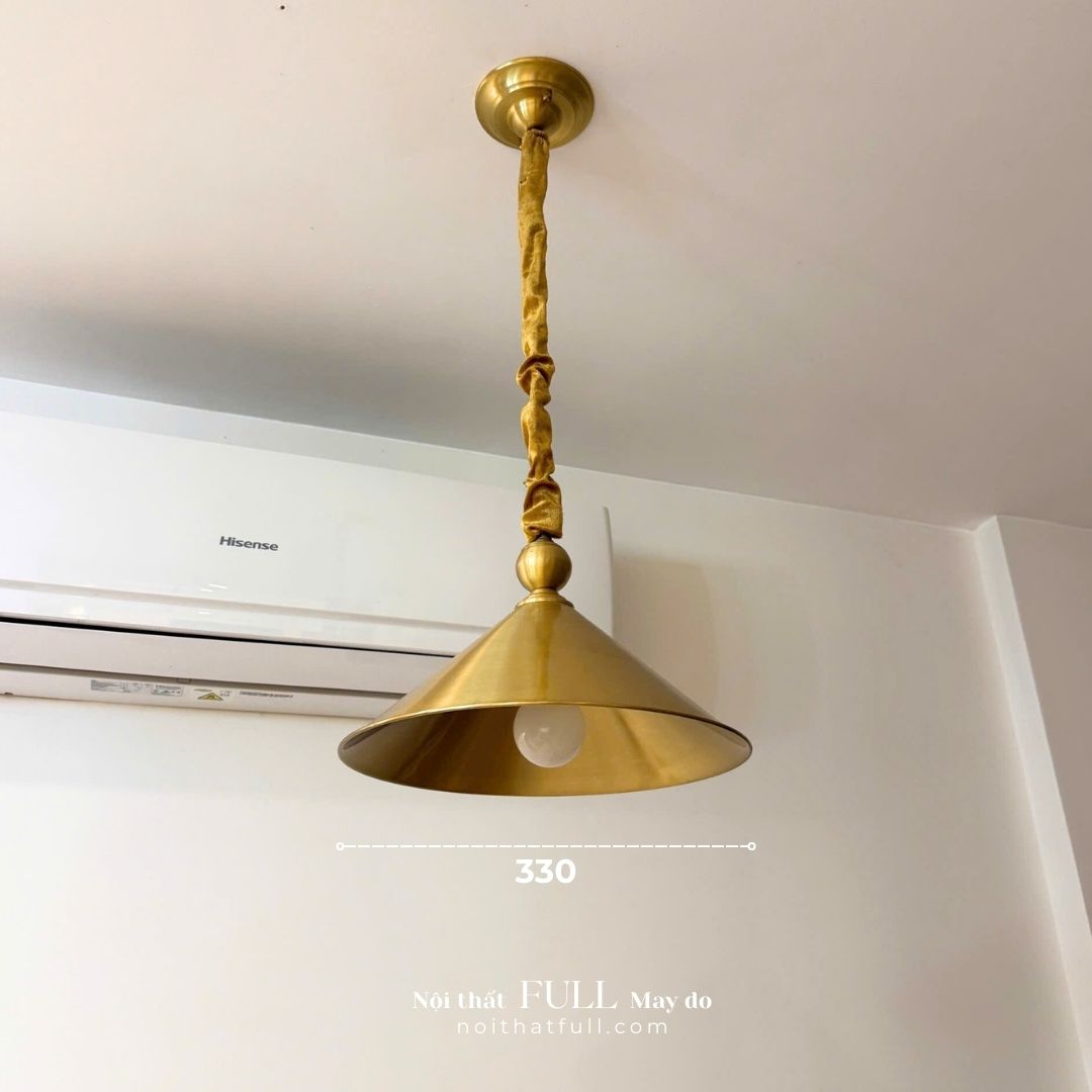 Đèn Thả Hình Nón Bằng Đồng Cao Cấp D330 Đèn Thả Hình Nón Bằng Đồng Cao Cấp D330