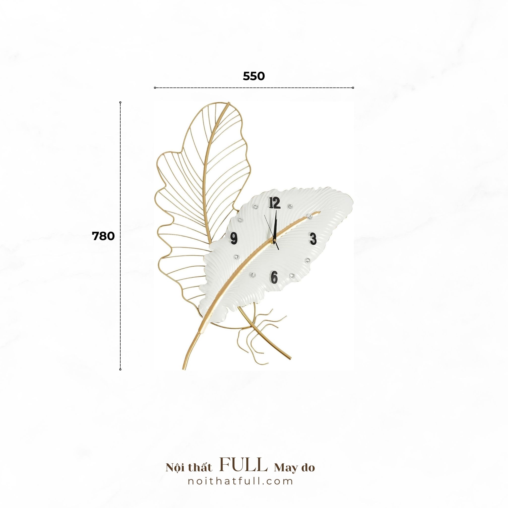 Đồng hồ Treo Tường Hình Lông Vũ YUYFCC Đồng hồ Treo Tường Hình Lông Vũ YUYFCC