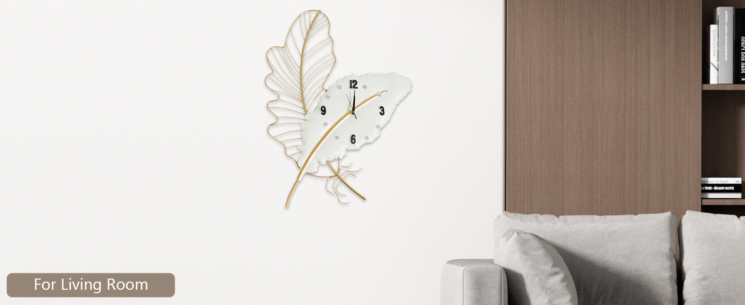 Đồng hồ Treo Tường Hình Lông Vũ YUYFCC Đồng hồ Treo Tường Hình Lông Vũ YUYFCC