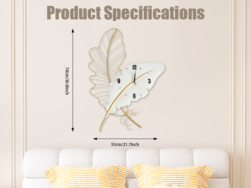 Đồng hồ Treo Tường Hình Lông Vũ YUYFCC Đồng hồ Treo Tường Hình Lông Vũ YUYFCC