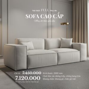 Sofa da khối vuông cao cấp