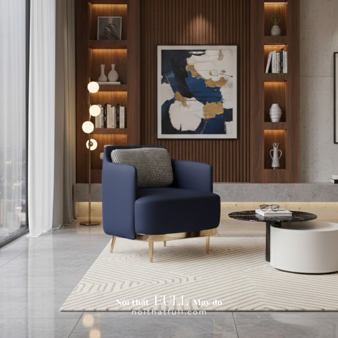 Sofa cao cấp xanh navy Sofa cao cấp xanh navy