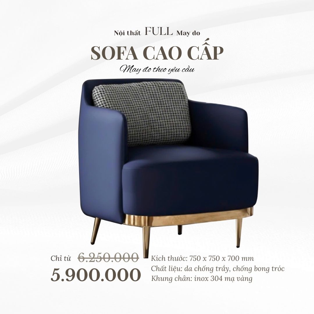 Sofa cao cấp xanh navy Sofa cao cấp xanh navy