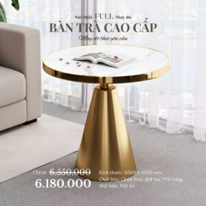 Bàn Trà Cao Cấp Inox Mạ PVD Vàng