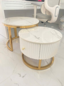 Cặp Bàn Trà Inox 304 Mạ Vàng PVD Cao Cấp