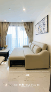 Sofa giường da chống mực 2mx2m