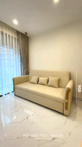 Sofa giường phối tay gỗ sồi